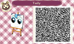 Size: 400x240 | Tagged: safe, shining armor, g4, 3ds, animal crossing, qr code, twily face