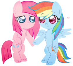 Size: 875x785 | Tagged: safe, artist:noah-nyan, pinkie pie, rainbow dash, g4, female, lesbian, pinkamena diane pie, ship:pinkiedash, shipping