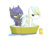 Size: 2800x2200 | Tagged: safe, artist:equestria-prevails, oc, oc only, oc:cloud skipper, oc:midnight blossom, bat pony, pony, bath, cloudblossom, cute, cute little fangs, simple background, transparent background