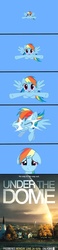 Size: 343x1472 | Tagged: safe, rainbow dash, pegasus, pony, g4, dome, floppy ears, sky, under the dome