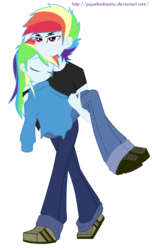 Size: 1220x2001 | Tagged: dead source, source needed, safe, artist:jaquelindreamz, rainbow dash, equestria girls, g4, blushing, carrying, clothes, duo, equestria guys, female, male, rainbow blitz, rule 63, self ponidox, selfcest, ship:dashblitz, shipping, simple background, sleeping, straight, transparent background
