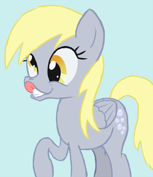 Size: 779x900 | Tagged: safe, artist:arrkhal, derpy hooves, pegasus, pony, g4, female, flehmen response, grin, hoers, horses doing horse things, mare, raised hoof, smiling, solo