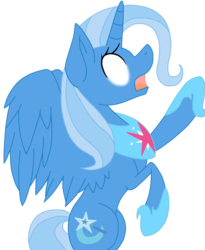 Size: 900x1100 | Tagged: safe, artist:fluttershyfan2000, trixie, alicorn, pony, g4, alicornified, female, glowing eyes, mare, race swap, simple background, solo, transparent background, trixiecorn