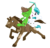 Size: 916x873 | Tagged: safe, artist:equestria-prevails, oc, oc only, oc:brilliance, oc:grass block, crystal pony, earth pony, horse, pony, crystal pony oc, diamond pickaxe, female, horse-pony interaction, mare, minecraft, pickaxe, ponies riding horses, riding, simple background, transparent background