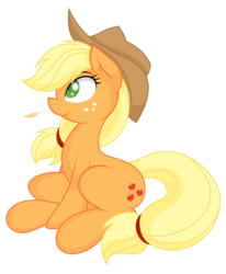 Size: 6000x7295 | Tagged: safe, artist:joey darkmeat, artist:pastelflakes, applejack, earth pony, pony, g4, absurd resolution, female, simple background, sitting, solo, straw