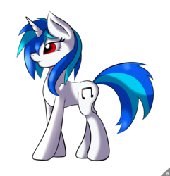 Size: 1280x1326 | Tagged: safe, artist:capseys, dj pon-3, vinyl scratch, g4, female, solo