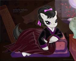 Size: 1024x819 | Tagged: safe, artist:aftermoonrise, octavia melody, g4, female, hanbok, korean, solo