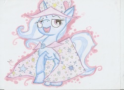 Size: 2338x1700 | Tagged: safe, artist:charmingstranger, trixie, pony, unicorn, g4, female, mare, smiling, solo