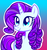 Size: 600x640 | Tagged: safe, artist:marytheechidna, rarity, pony, unicorn, g4, alternate hairstyle, female, gradient background, horn, mare, solo