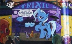 Size: 747x465 | Tagged: safe, idw, official comic, applejack, big macintosh, pipsqueak, pound cake, pumpkin cake, trixie, twilight sparkle, earth pony, pony, friendship is magic #9, g4, my little pony: friendship is magic (idw), spoiler:comic, filly, male, stallion, unnamed character, unnamed pony