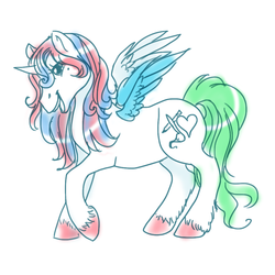 Size: 900x900 | Tagged: safe, artist:opalacorn, oc, oc only, oc:cosmic, alicorn, pony, alicorn oc, solo