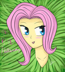 Size: 2000x2200 | Tagged: safe, artist:vinylsparc, fluttershy, human, g4, blushing, female, humanized, pony coloring, solo