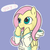 Size: 2400x2400 | Tagged: safe, artist:hardcyder, fluttershy, pony, g4, bipedal, clothes, cute, female, hoodie, shyabetes, simple background, solo, yay