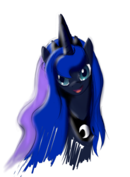 Size: 2001x2721 | Tagged: safe, artist:spacehunt, princess luna, g4, cute, female, laughing, sketch, smiling, solo