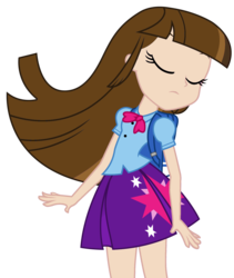 Size: 1382x1638 | Tagged: safe, color edit, edit, twilight sparkle, equestria girls, g4, clothes, cutie mark on clothes, female, human coloration, natural hair color, realism edits, simple background, skirt, solo, transparent background, twilight sparkle's skirt, vector