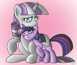 Size: 698x596 | Tagged: safe, artist:mmtob3, twilight sparkle, twilight velvet, g4, female, hug, mother and child, mother and daughter, mother's day, snuggling