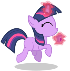 Size: 932x947 | Tagged: safe, artist:stormsclouds, twilight sparkle, pony, unicorn, g4, drinking, female, filly, filly twilight sparkle, juice, juice box, magic, prancing, simple background, solo, svg, telekinesis, transparent background, unicorn twilight, vector