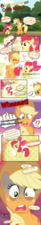Size: 1024x5550 | Tagged: dead source, safe, artist:php94, apple bloom, applejack, earth pony, pony, g4, comic, cutie mark, cutieception, deviantart watermark, hilarious in hindsight, obtrusive watermark, paradox, recursion, watermark