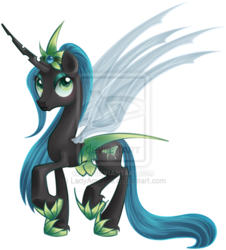 Size: 600x663 | Tagged: dead source, safe, artist:ladyamaltea, queen chrysalis, alicorn, pony, g4, female, race swap, solo