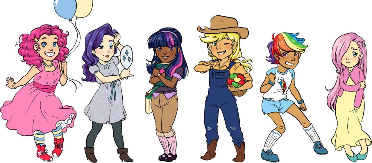 My little human. My little Pony Mane 6 humanized. My little Pony characters as Humans. My little Pony personnage humain. Humanized characters.