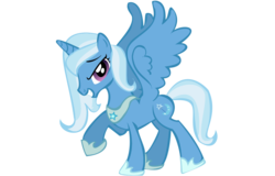 Size: 1116x716 | Tagged: safe, artist:gezzii, trixie, alicorn, pony, g4, female, race swap, simple background, solo, transparent background, trixiecorn, vector