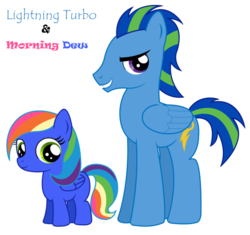 Size: 922x866 | Tagged: safe, artist:colorsplasharts, oc, oc only, oc:lightning turbo, oc:morning dew, crossover, offspring, parent:rainbow dash, parent:sonic the hedgehog, parents:sonicdash, sonic the hedgehog, sonic the hedgehog (series)