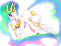 Size: 1400x1050 | Tagged: safe, artist:nabe, princess celestia, pony, g4, female, solo