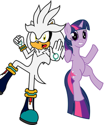 Size: 5773x6899 | Tagged: safe, artist:ardonsword, twilight sparkle, g4, absurd resolution, crossover, male, silver the hedgehog, sonic the hedgehog, sonic the hedgehog (series)