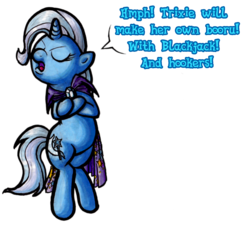 Size: 1511x1357 | Tagged: safe, artist:darkone10, trixie, pony, unicorn, g4, blackjack and hookers, cape, clothes, eyes closed, female, futurama, male, mare, simple background, solo, third person, transparent background, trixie's cape
