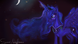 Size: 1920x1080 | Tagged: safe, artist:the-little-skylark, princess luna, g4, crying, female, sad, solo