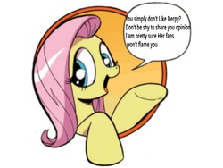 Size: 4000x3000 | Tagged: safe, idw, derpy hooves, fluttershy, pegasus, pony, friendship is magic #3, g4, my little pony: friendship is magic (idw), bad advice fluttershy, exploitable meme, female, mare, meme, solo