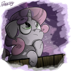 Size: 1200x1200 | Tagged: dead source, safe, artist:slitherpon, sweetie belle, g4, female, solo, thinking