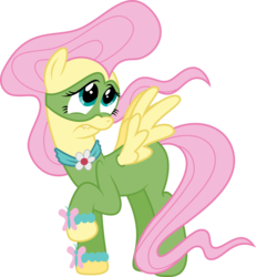 Size: 7391x8000 | Tagged: safe, fluttershy, saddle rager, g4, absurd resolution, clothes, costume, female, power ponies, simple background, solo, speculation, superhero, transparent background