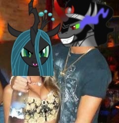 Size: 242x251 | Tagged: safe, edit, king sombra, queen chrysalis, g4, female, male, ship:chrysombra, shipping, so cash, straight, unholy matrimony