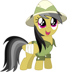 Size: 6000x6383 | Tagged: safe, artist:mactavish1996, daring do, g4, absurd resolution, female, simple background, smiling, solo, transparent background, vector