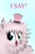 Size: 347x522 | Tagged: safe, artist:gennbu, edit, oc, oc only, oc:fluffle puff, dapper as buck, fancy, hat, i say, monocle, moustache, photoshop, solo, top hat, warfstache