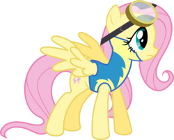 Size: 4504x3617 | Tagged: safe, artist:baumkuchenpony, fluttershy, pegasus, pony, g4, absurd resolution, female, mare, simple background, solo, transparent background, vector, wonderbolt trainee uniform, wonderbolts, wondershy