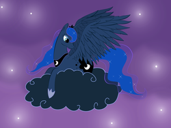 Size: 3648x2736 | Tagged: safe, artist:mychemforever, princess luna, g4, .psd available, cloud, female, solo