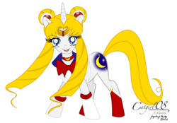 Size: 900x628 | Tagged: safe, artist:catgirl08, pony, ponified, sailor moon (series), solo