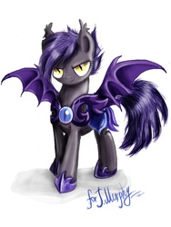 Size: 1500x2000 | Tagged: safe, artist:judymurphy, oc, oc only, oc:midnight blossom, bat pony, pony, female, guardsmare, mare, night guard, royal guard, solo