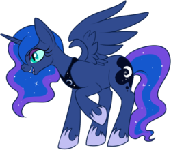 Size: 427x376 | Tagged: safe, artist:lulubell, nightmare moon, princess luna, g4, female, nightmare luna, simple background, solo, transparent background