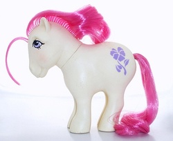 Size: 427x348 | Tagged: safe, february violet, g1, birthflower ponies, blushing, irl, photo, toy