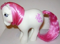 Size: 400x293 | Tagged: safe, march daffodil, earth pony, pony, g1, birthflower ponies, blushing, irl, photo, solo, toy