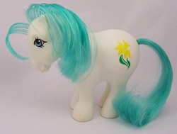 Size: 585x442 | Tagged: safe, march daffodil, earth pony, pony, g1, birthflower ponies, irl, photo, solo, toy