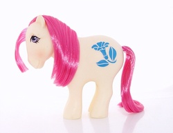 Size: 500x386 | Tagged: safe, september morning glory, g1, birthflower ponies, blushing, irl, photo, toy