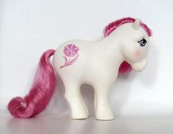 Size: 640x497 | Tagged: safe, october cosmos, g1, birthflower ponies, blushing, irl, photo, toy