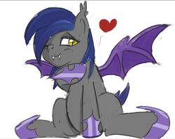 Size: 923x731 | Tagged: safe, artist:tiarawhy, oc, oc only, oc:midnight blossom, bat pony, pony, solo