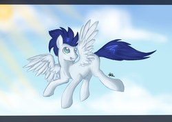 Size: 1024x723 | Tagged: safe, artist:rainbowaliona, soarin', g4, male, solo