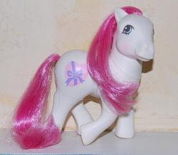 Size: 574x500 | Tagged: safe, love letter (g1), earth pony, pony, g1, blushing, female, irl, mare, photo, solo, toy