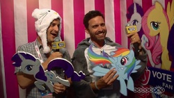 Size: 1280x721 | Tagged: safe, rainbow dash, rarity, g4, richard speight jr, rob benedict